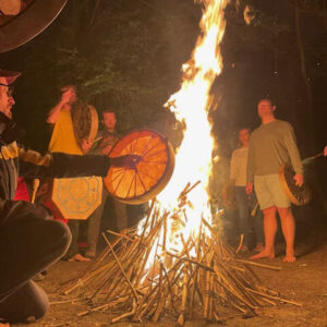 Shamanic drumming ceremony